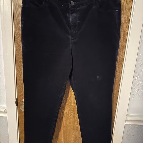 Navy blue corduroy jeggings. No fade. 16P - Picture 2 of 2